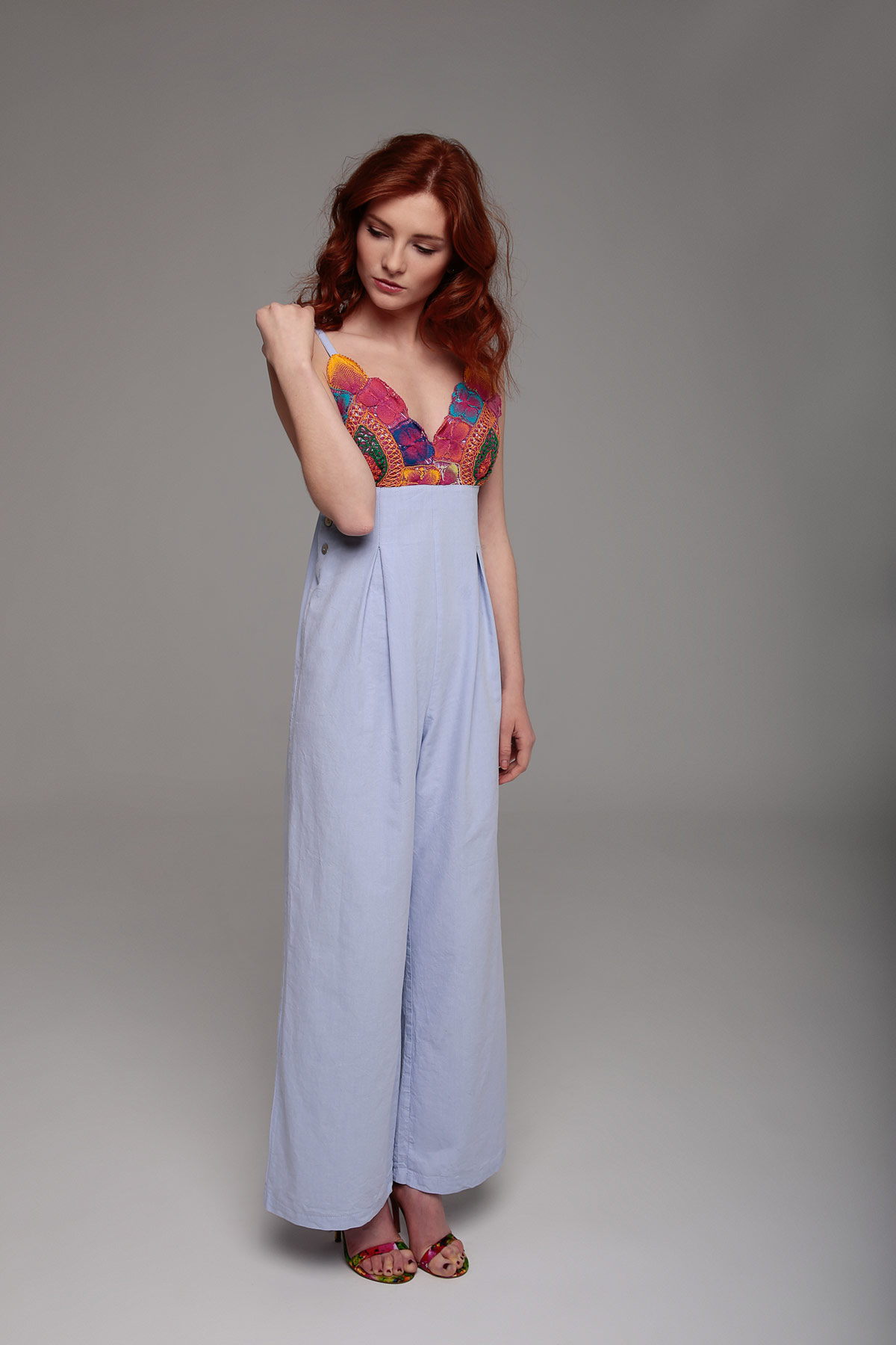 Jumpsuit with Golden Bodice